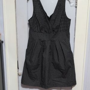 Chic Black and White Polka Dot Mini Dress